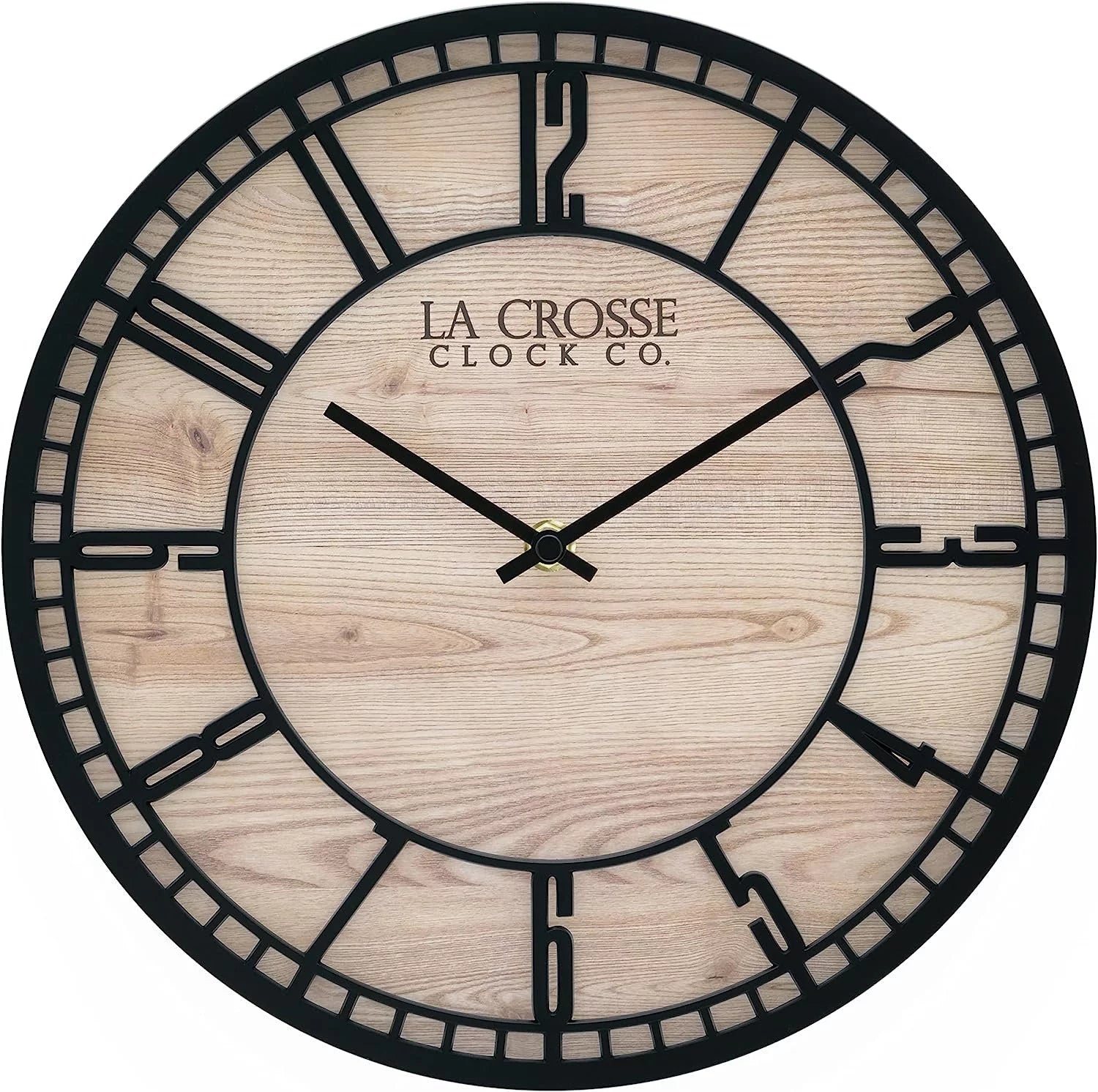La Crosse Clock 404-3629 11.5-Inch Barrow Quartz Analog Wall Clock