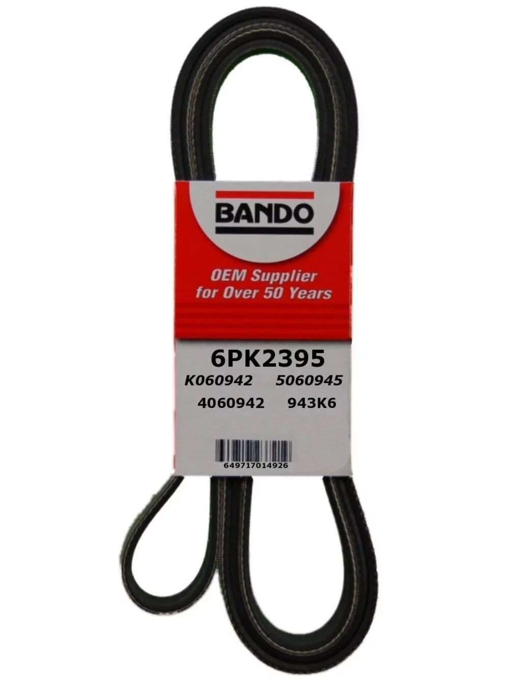 Bando 6PK2395 OEM Quality Serpentine Belt Fits select: 2010-2011 MERCEDES-BENZ E, 2011-2016 BUICK LACROSSE