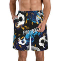 Kll Football Men'S Casual Summer Beach Shorts Hawaiian Shorts With Pockets-Small