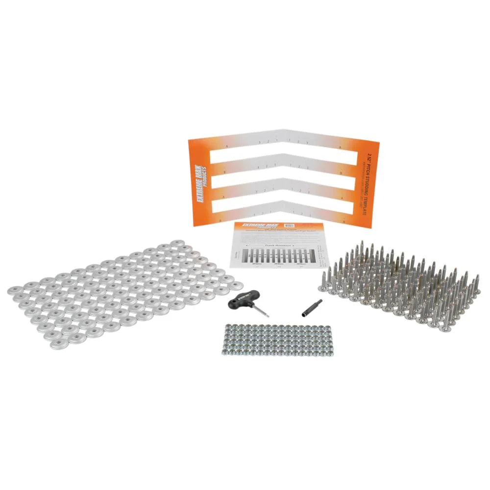 Extreme Max 5001.5478 96-Stud Track Pack with Round Backers - 1.625 Stud Length