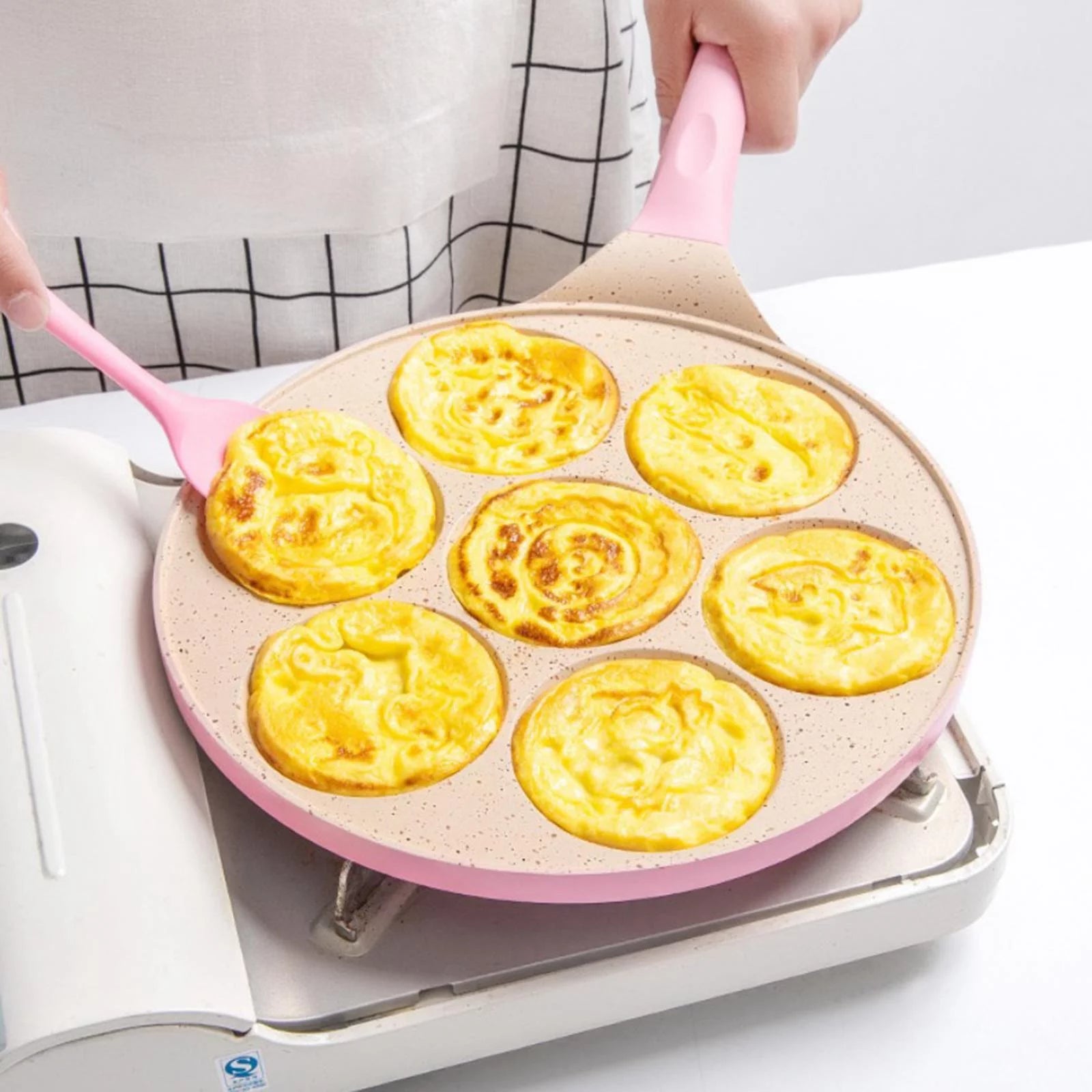 Cooking Pan Bakeware Breakfast Making Tool Frying Pot - Pink