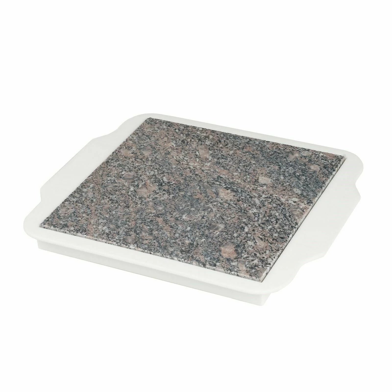 Hot Warming 7.75 Stone Plate with Cool Handles 10 x 9 Inches Microwaveable