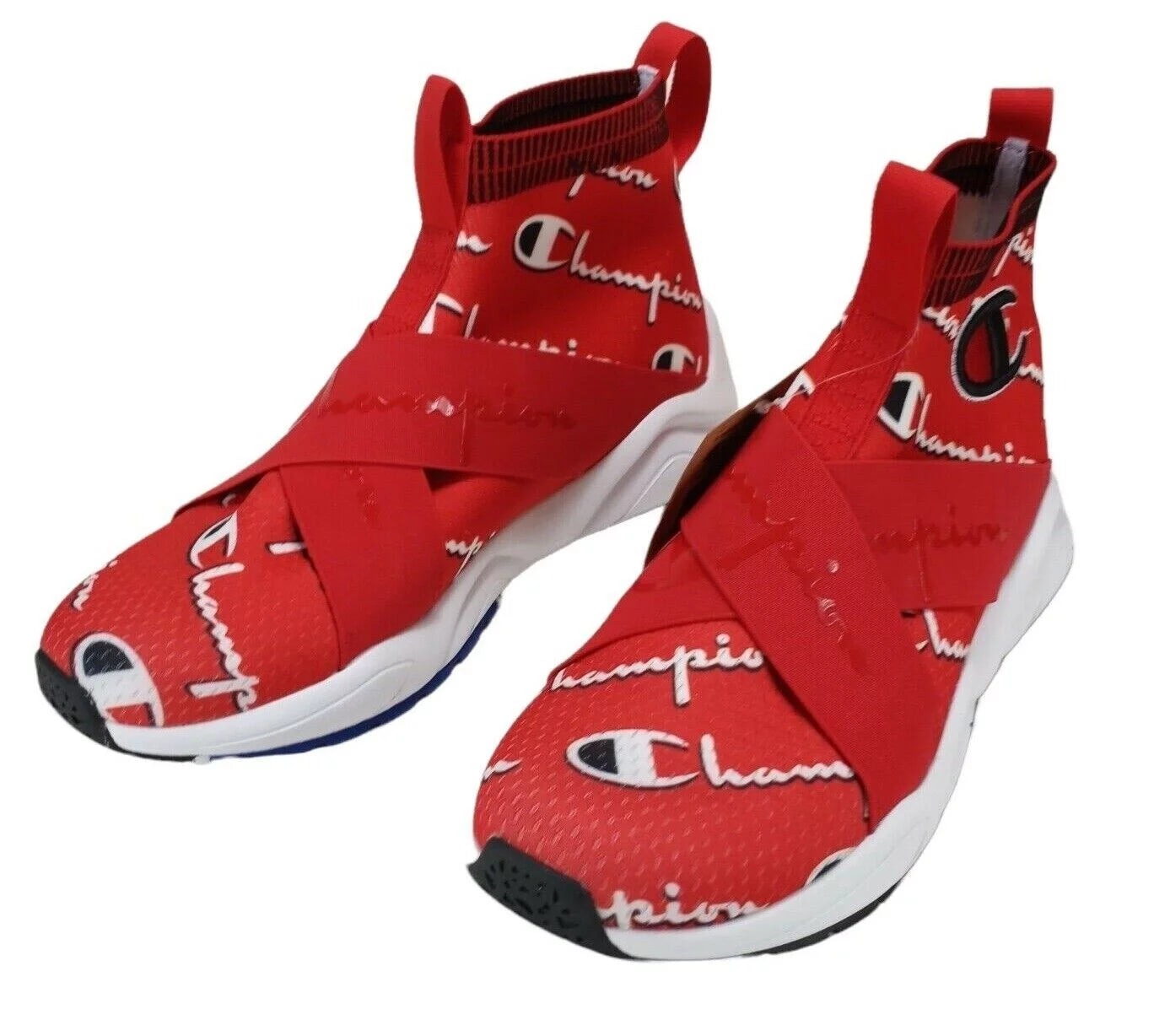 CHAMPION RALLY CROSSOVER MEGASCRIPT HI SLIPON SNEAKER MEN SHOES RED SIZE 9.5 NEW
