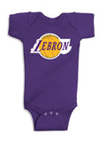 PURPLE Los Angeles Lebron James Logo ONESIE 24 MONTHS