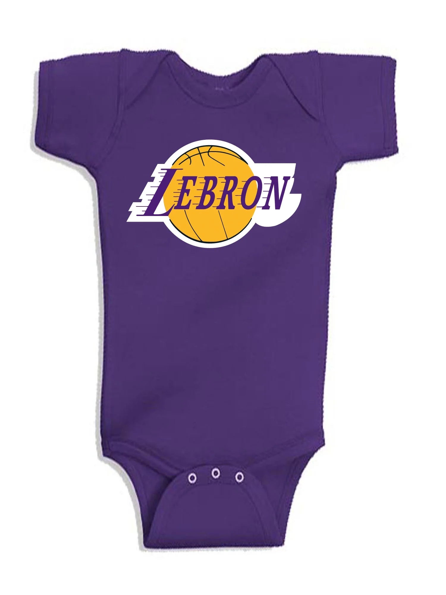 PURPLE Los Angeles Lebron James Logo ONESIE 24 MONTHS