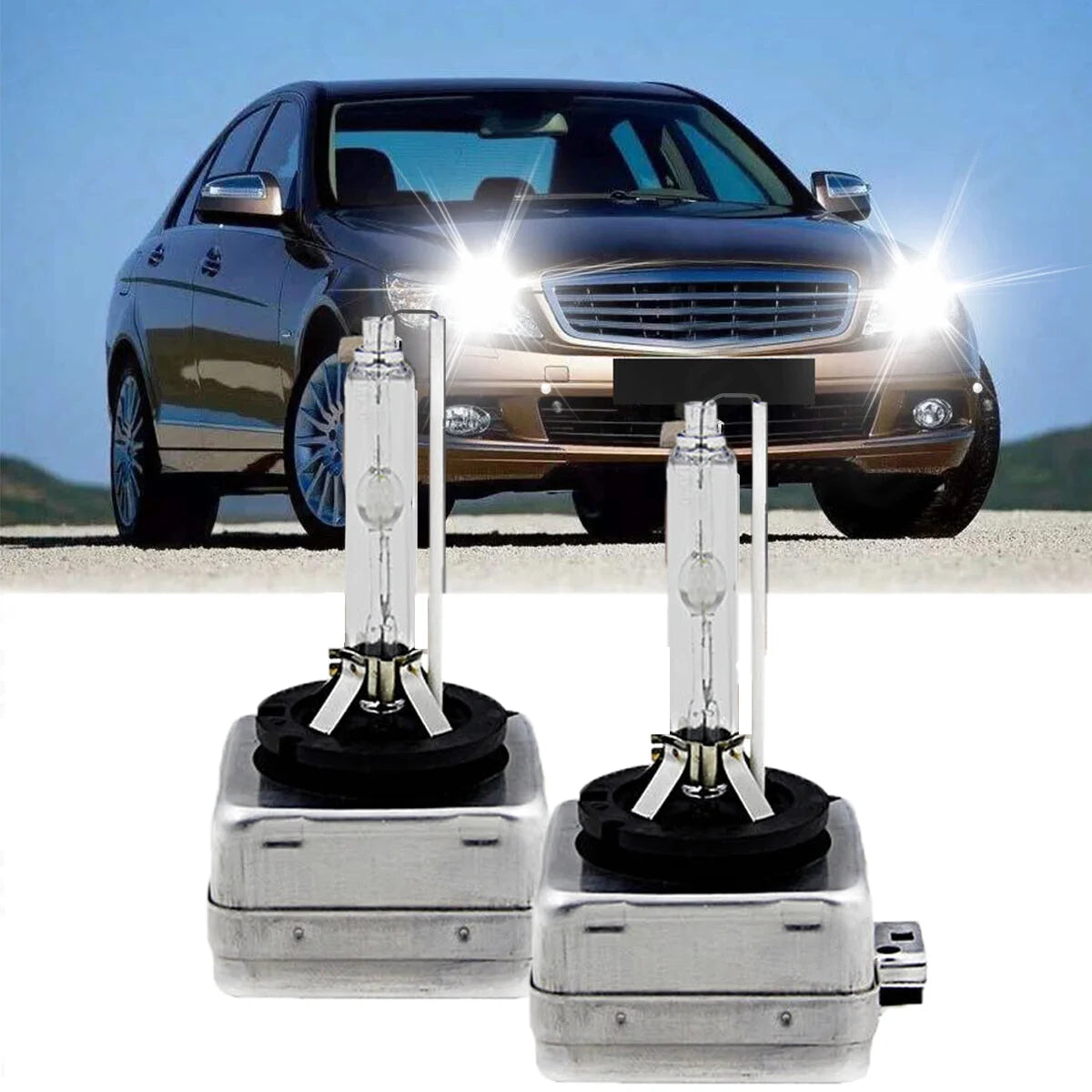 For Cadillac DTS 2006-2011 -2PCS 6000K D1S HID Headlight Bulbs Low & High Beam 6000K Bright White