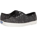 keds women's champion lurex stripe fashion sneaker, black, 6.5 m us