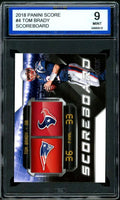 Tom Brady Card 2018 Panini Score Scoreboard #4 ISA 9 MINT