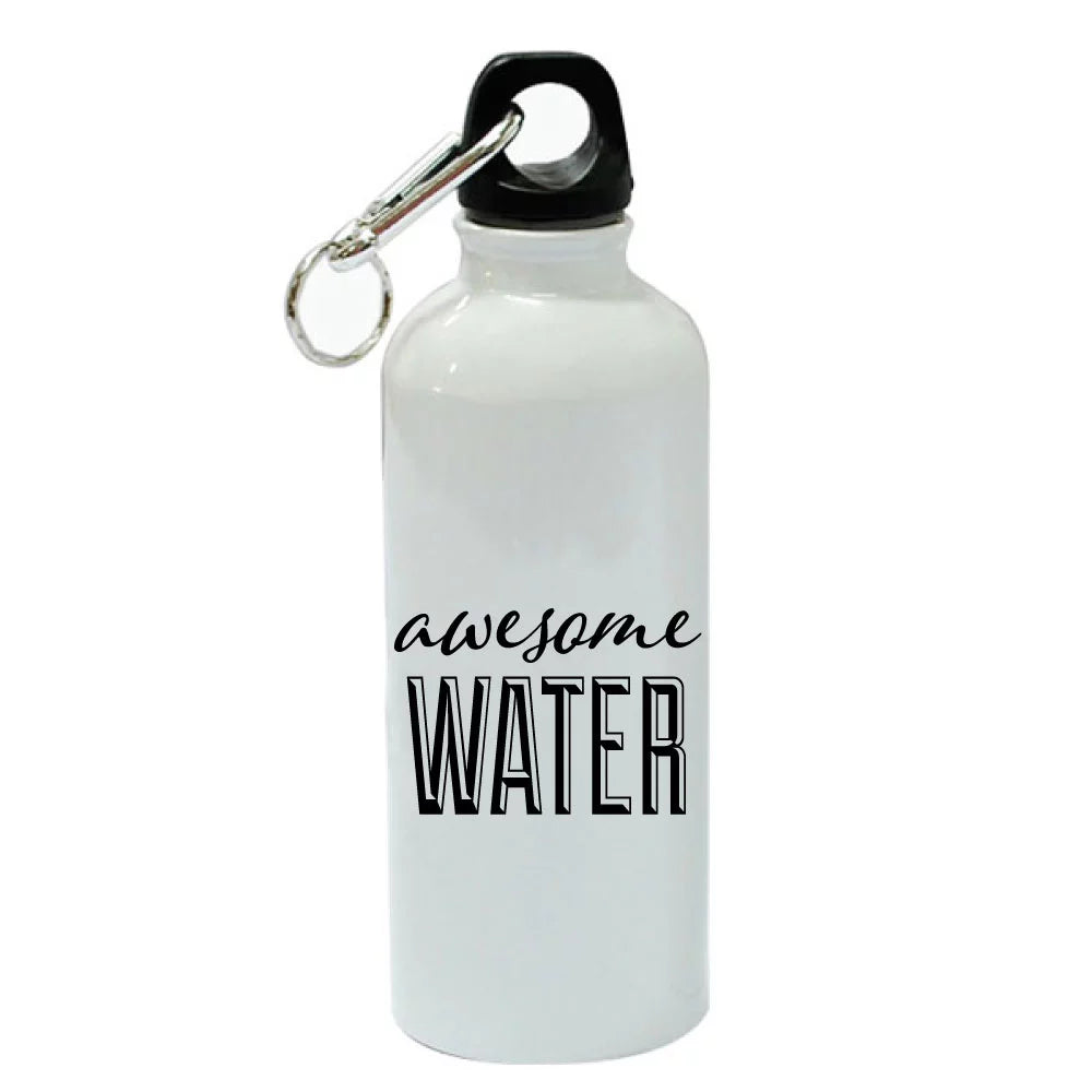 Awesome Water White Aluminum Sports 20 oz Water Bottle
