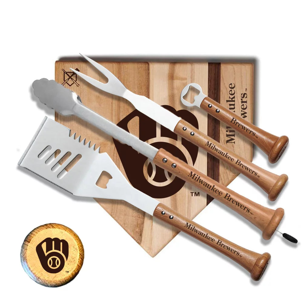 Baseball BBQ Milwaukee Brewers 12'' Grand Slam Combo Set