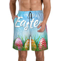 Kll Happy Easter Men'S Casual Summer Beach Shorts Hawaiian Shorts With Pockets-Small