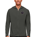 Men's Antigua Charcoal Inter Miami CF Primary Team Logo Legacy Full-Zip Hoodie
