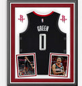 Jalen Green Houston Rockets Deluxe Framed Black Statement Swingman Jersey with 2021 #2 Pick Inscription - Fanatics Authentic Certified