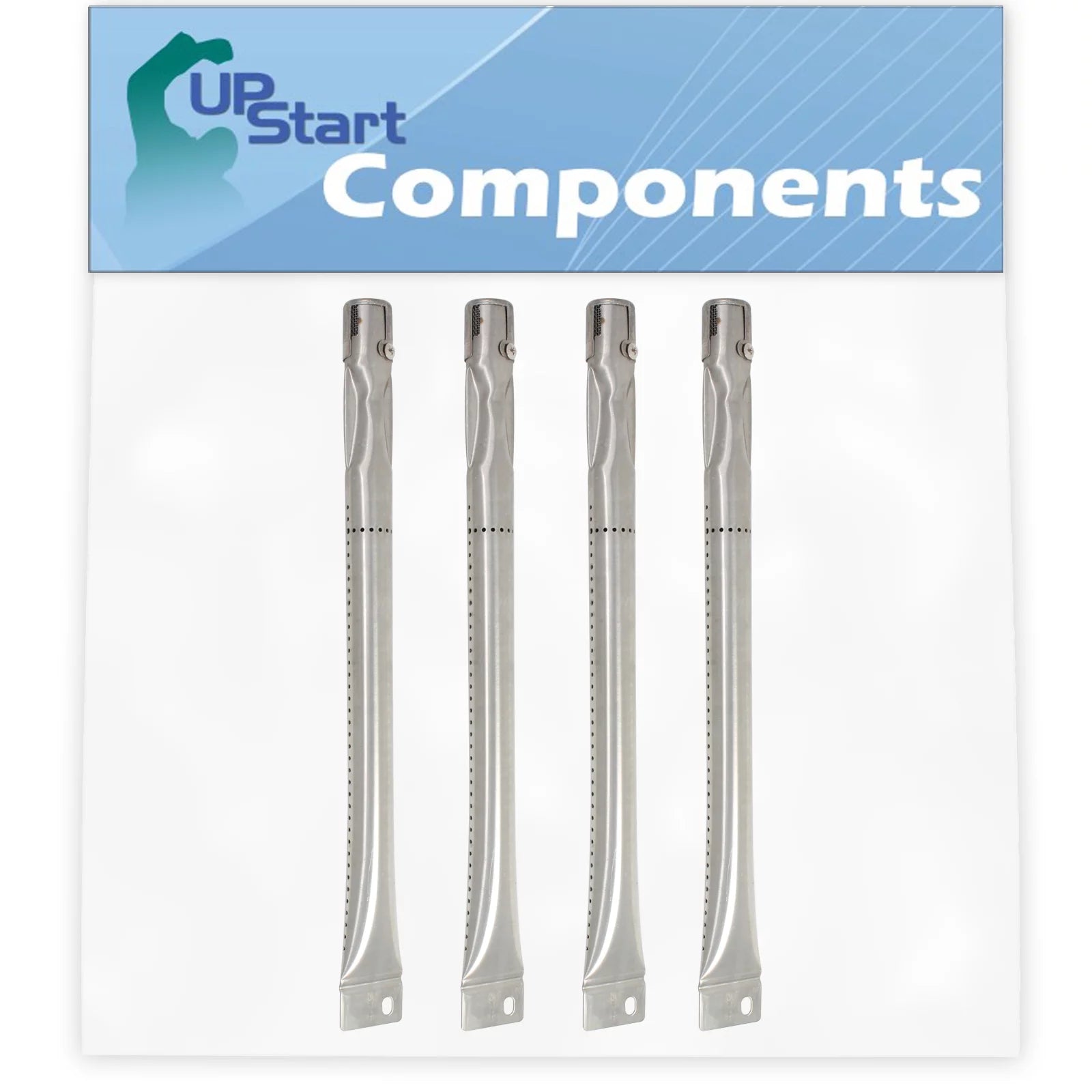 4-Pack BBQ Gas Grill Tube Burner Replacement Parts for Brinkmann 810-9419-1 - Compatible Barbeque Stainless Steel Pipe Burners