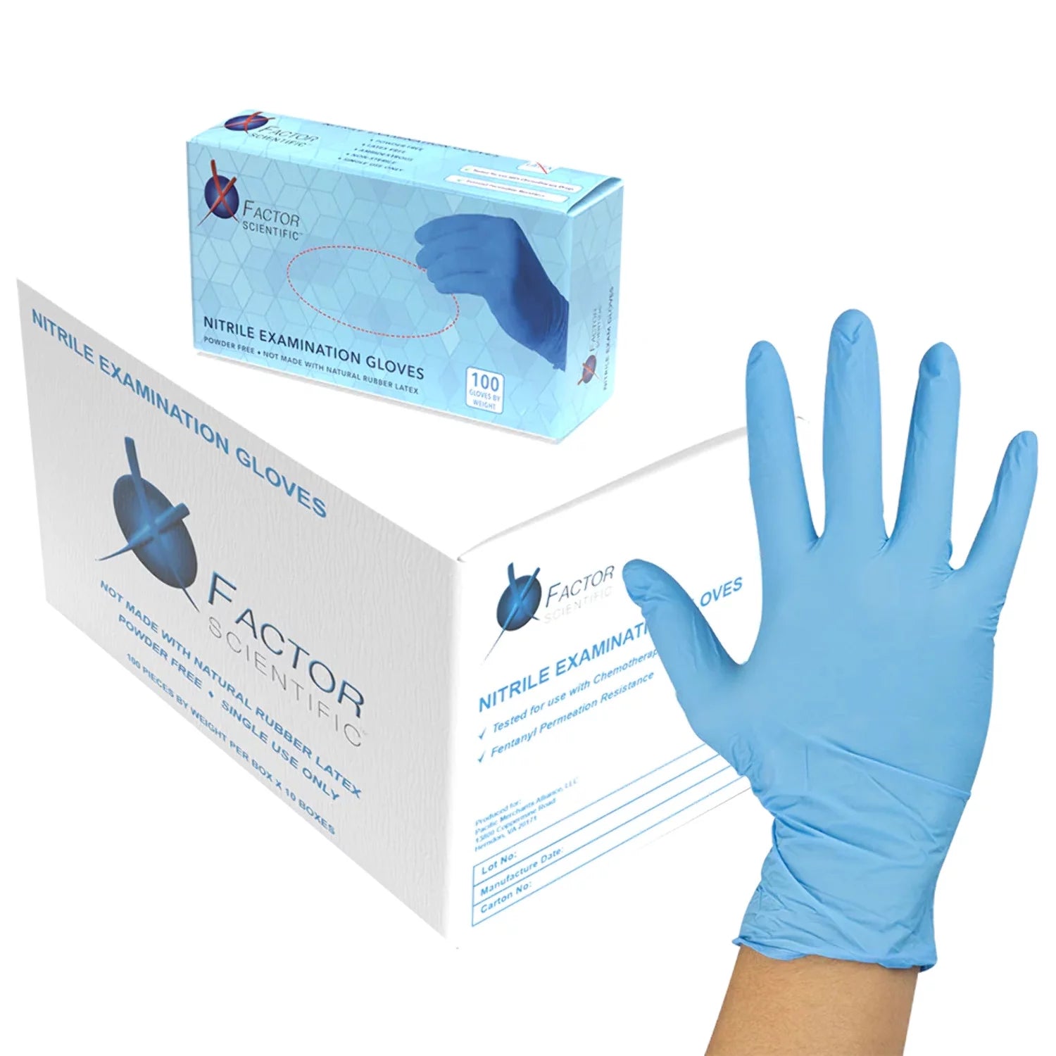 1000pcs - 4 Mils Exam Grade Nitrile Gloves, Powder Free, Medical Grade, Latex Free Glove, Size Medium