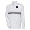 Men's Antigua Gray/Black Inter Miami CF Bullseye Quarter-Zip Pullover Top