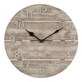 La Crosse Clock 12-inch Sunwashed Wood Brown Quartz Analog Clock, 404-3430W