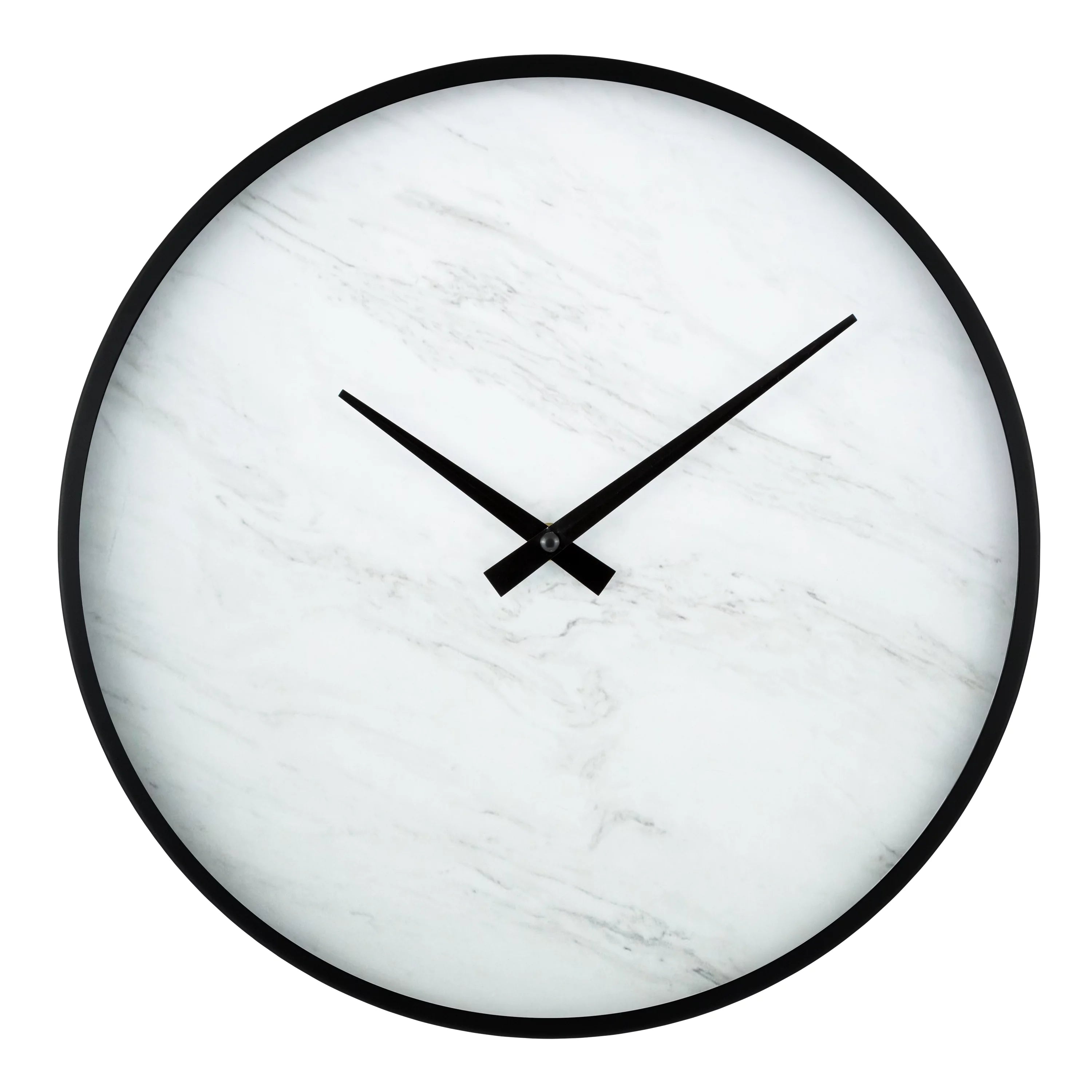 14 Modern Faux Marble Metal Framed Quartz Analog Wall Clock