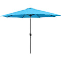 Yaheetech 11FT Patio Umbrella with 8 Ribs and Push Button Tilt and Crank, Sky Blue