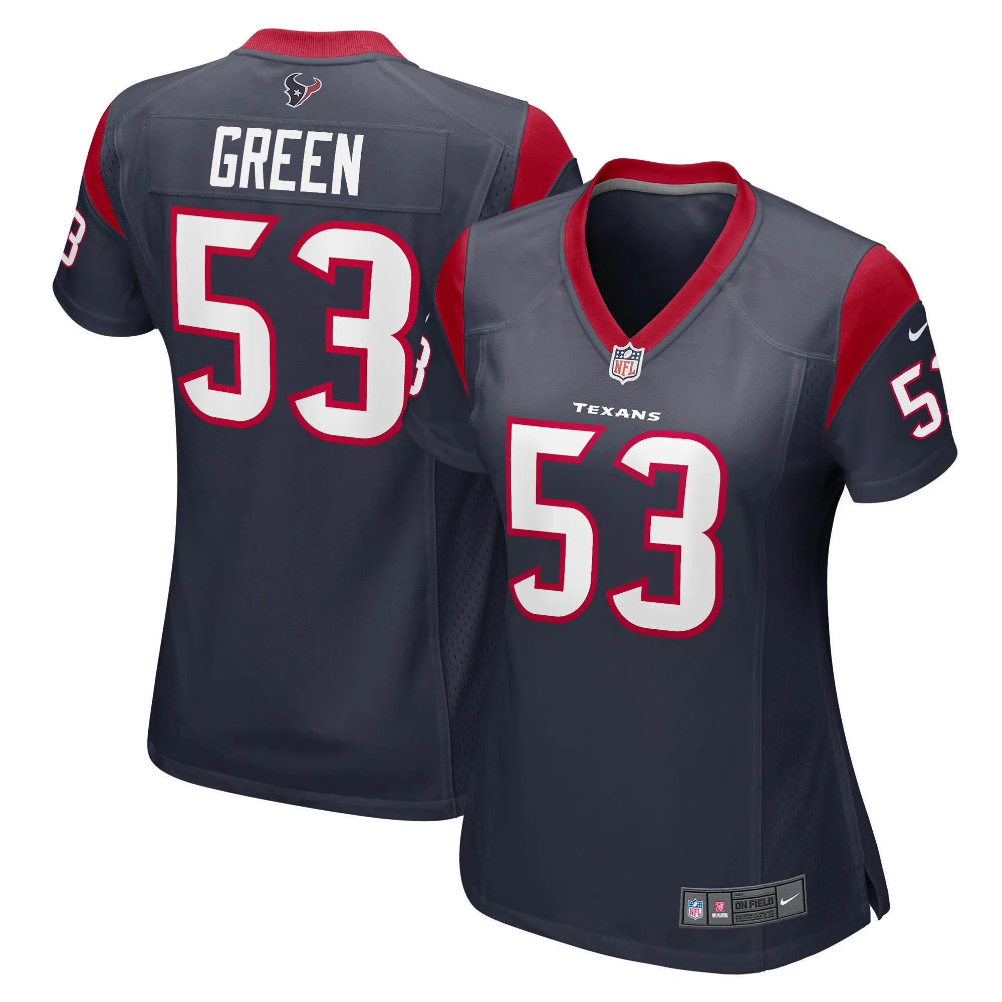 Women's Nike Kendrick Green  Navy Houston Texans Team Game Jersey