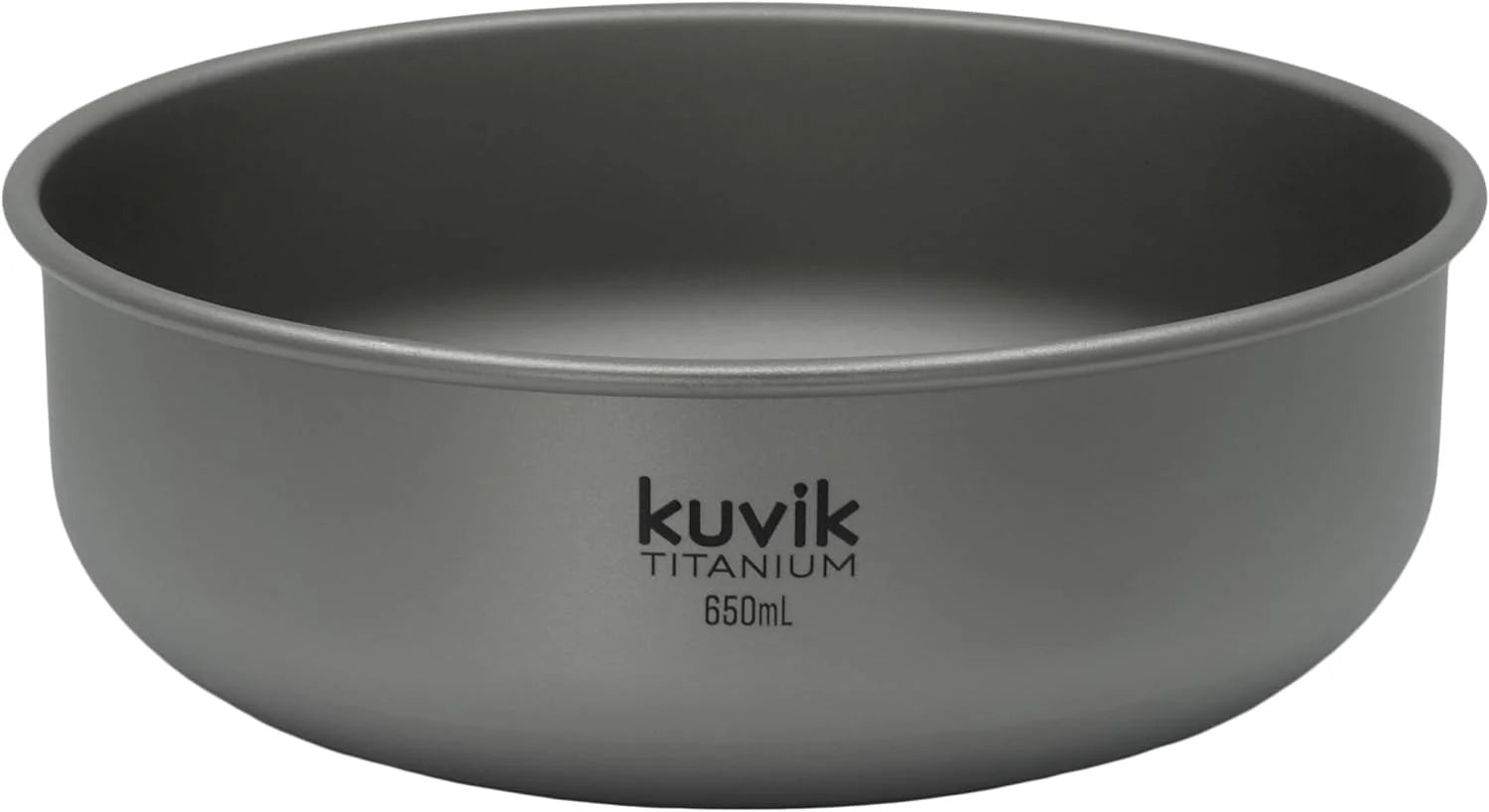 Kuvik 650ml (22 oz) Titanium Bowl - Ultralight and Compact Bowl for Backpacking, Camping, and Survival