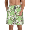Kll Cute Frog Men'S Casual Summer Beach Shorts Hawaiian Shorts With Pockets-Small