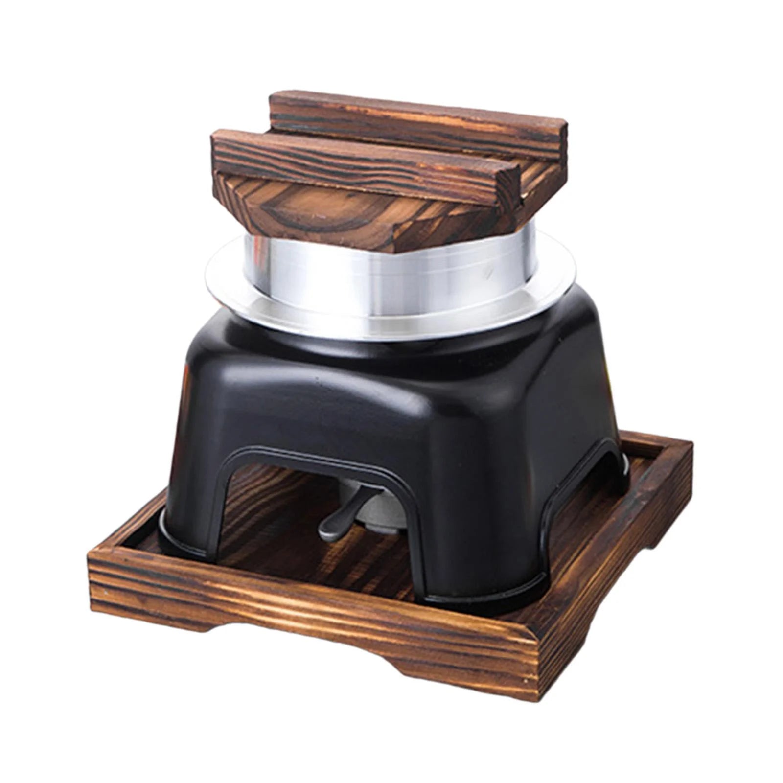 LOVIVER Japanese Rice Pot Cooking Pot Non Stick Multipurpose Set with Wooden Lid and Tray for Backpacking Camping Travel Party small