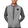 Men's Antigua Gray Inter Miami CF Primary Team Logo Course Full-Zip Vest