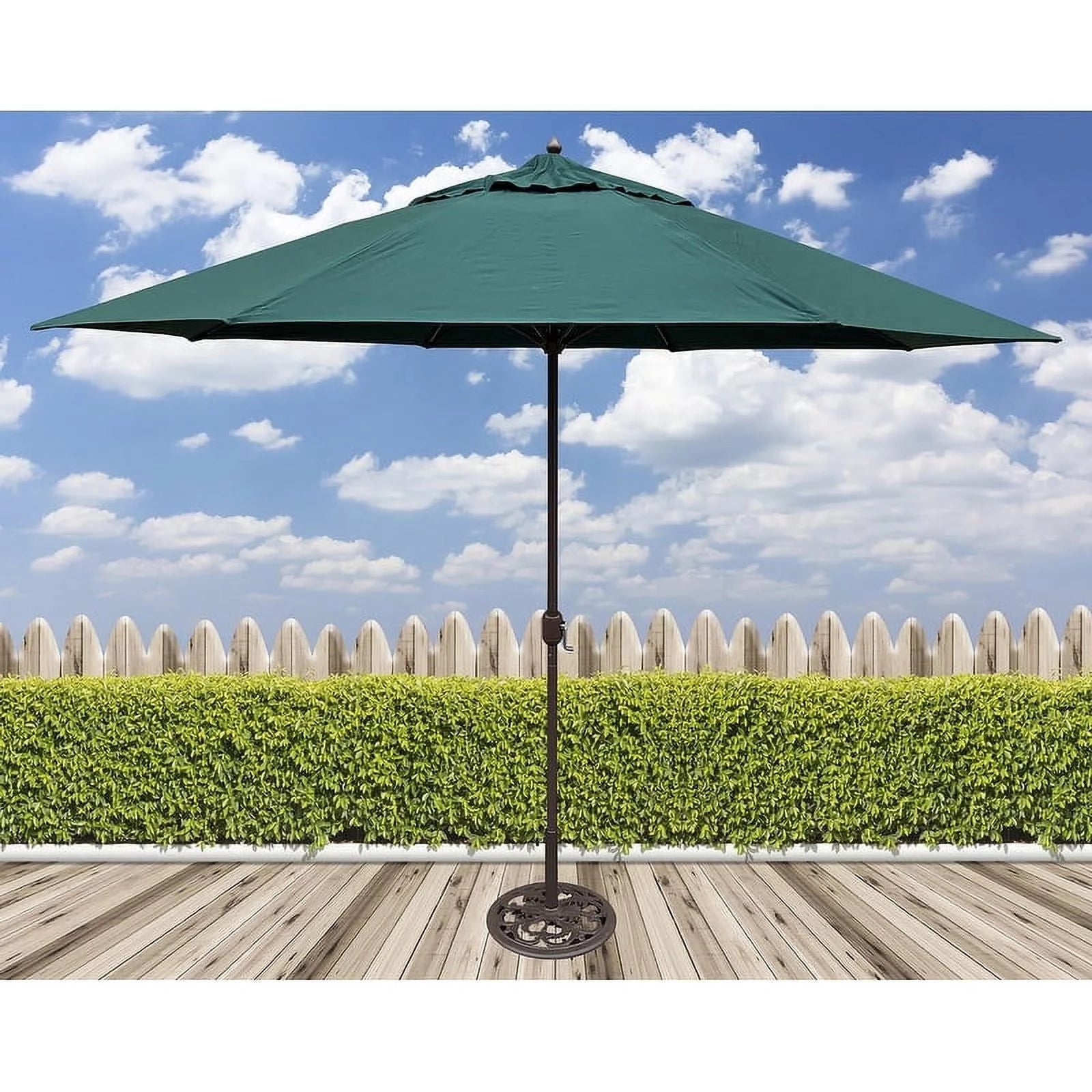 Tropishade  11' Aluminum patio umbrella with Green Olefin Canopy