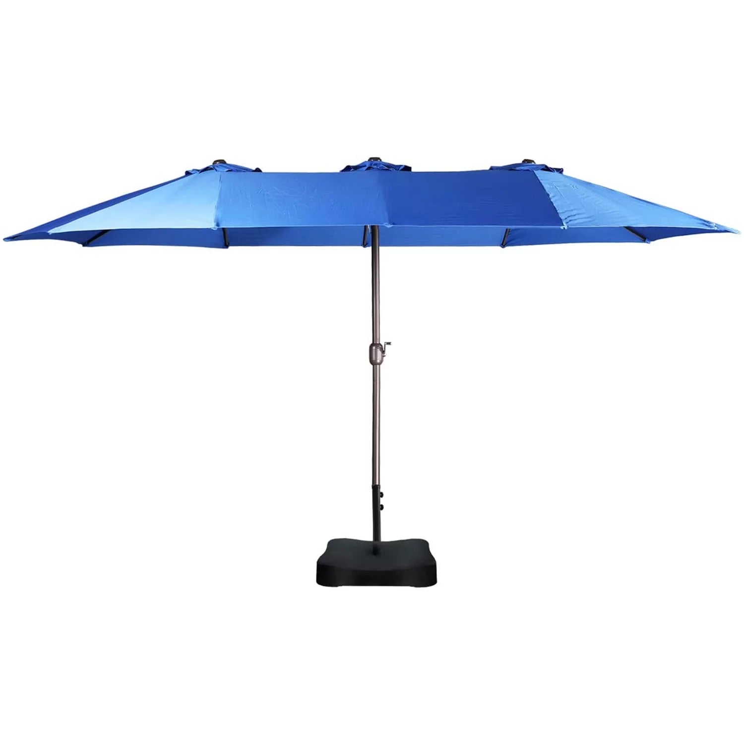 Aoodor 15ft Outdoor Double Sided Market Patio Umbrella with Base Stand