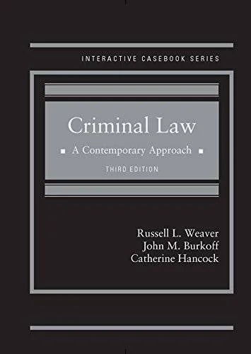 Pre-Owned Criminal Law: A Contemporary Approach, (Hardcover)