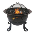 Endless Summer Oil Rubbed Bronze Wood Burning Outdoor Firebowl with Stars And Moons
