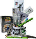 Big Gator Tools Gift Set - 10 piece assortment, 2 tools, book, 2 carpenter pencils, mug, can cooler, stickers + more - fun gift for men or women - birthday anniversary holiday Christmas get well drill