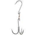 Uxcell 13.9'' Swiveling Meat Hook, 0.33'' Thickness Galvanized Three Prong Meat Hooks