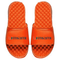 Men's ISlide Orange Miami Hurricanes Wordmark Slide Sandals