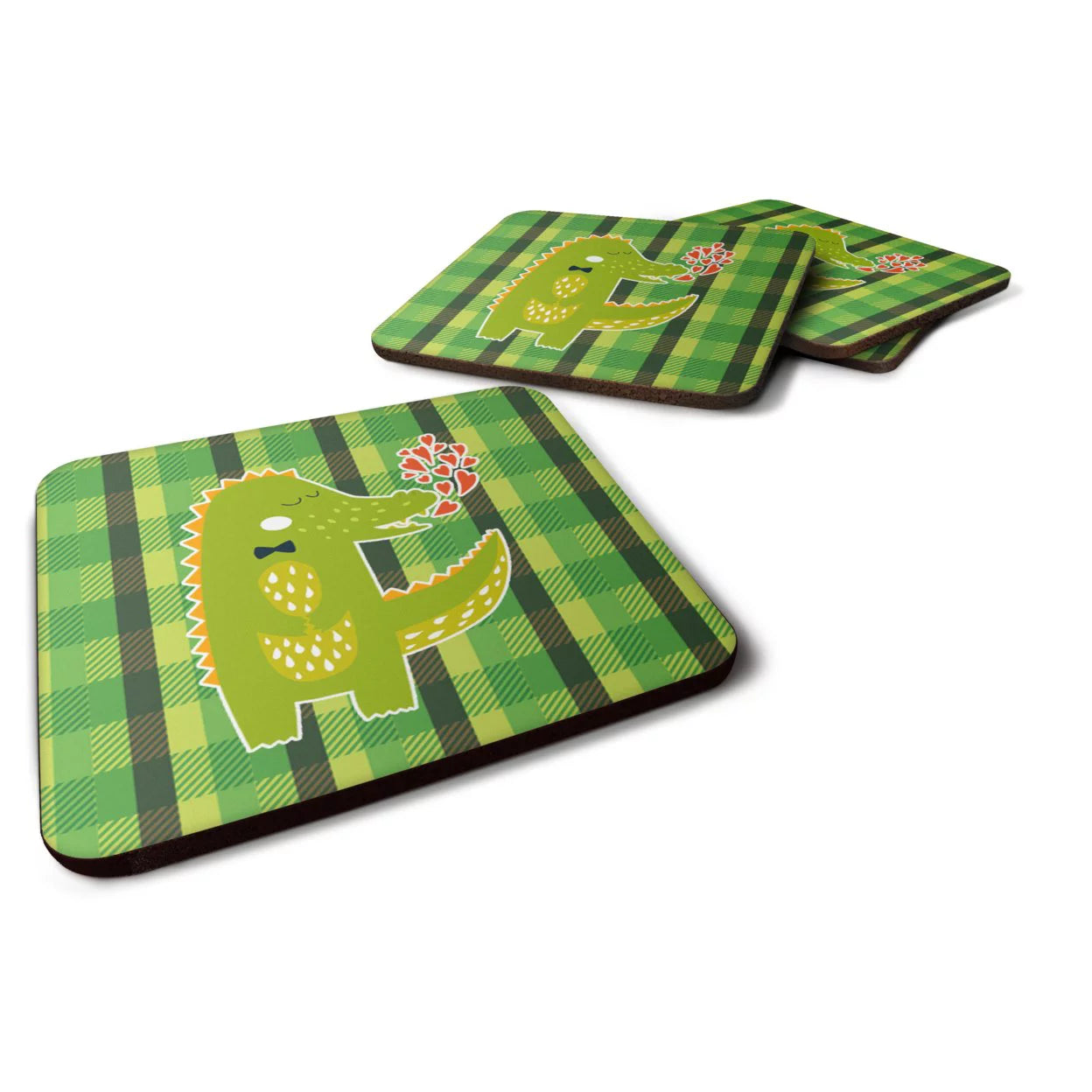 Carolines Treasures BB6741FC Alligator Love Foam Coasters - Set of 4 -