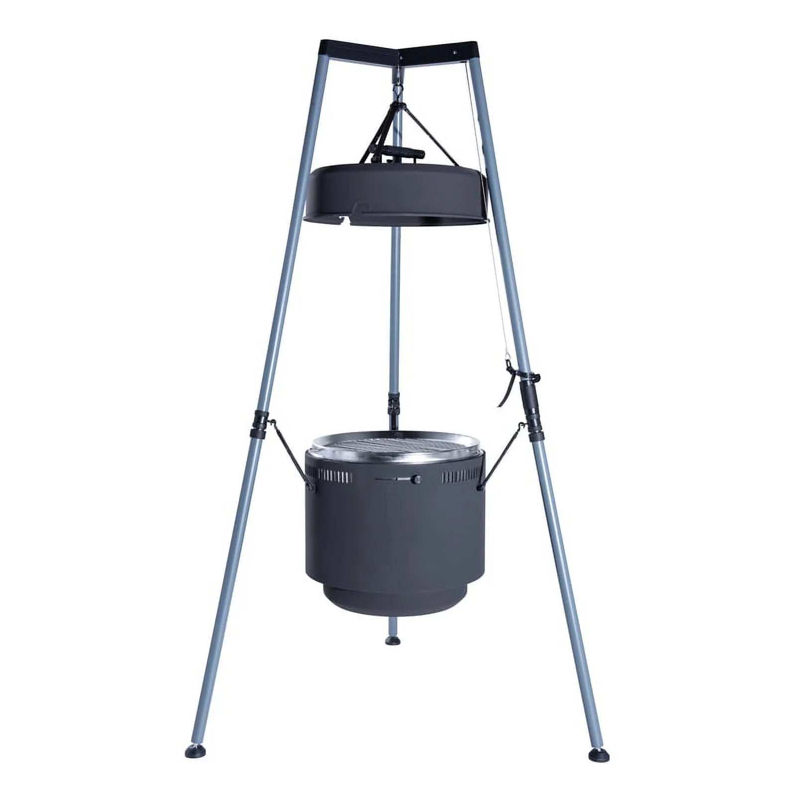 Burch Barrel 18 inch Charcoal/Wood Pellet Grill and Smoker Black