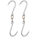 Uxcell 13'' Swivel Meat Hooks, 0.33'' Thickness Galvanized Processing Butcher Hooks, 2 Pack
