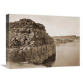 22 in. The Dalles, Extremes of High & Low Water, 92 ft., Head of the Dalles, Columbia River, Oregon, About 1883 Art Print - Carleton Watkins