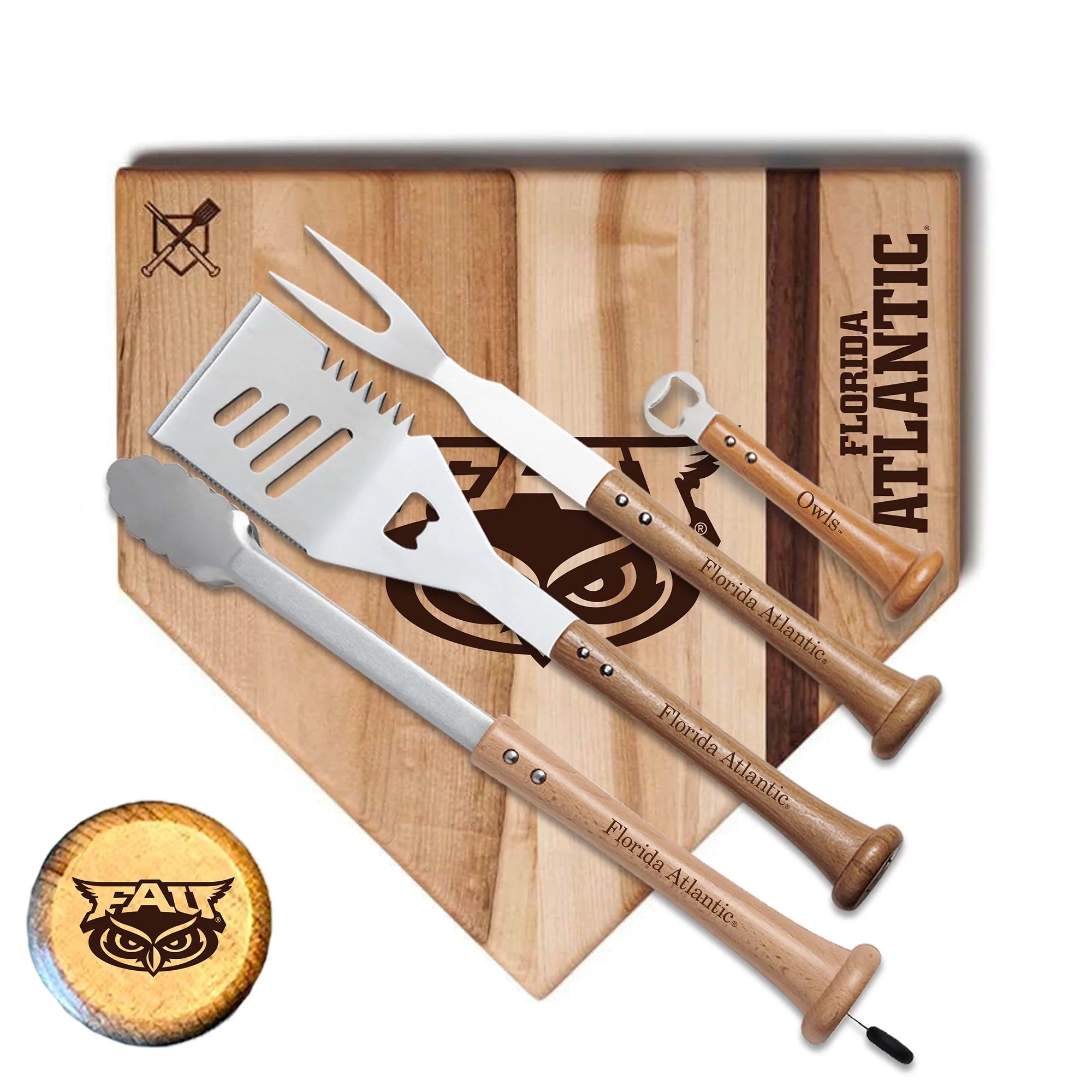Baseball BBQ Florida Atlantic Owls 17 Grand Slam Combo Set