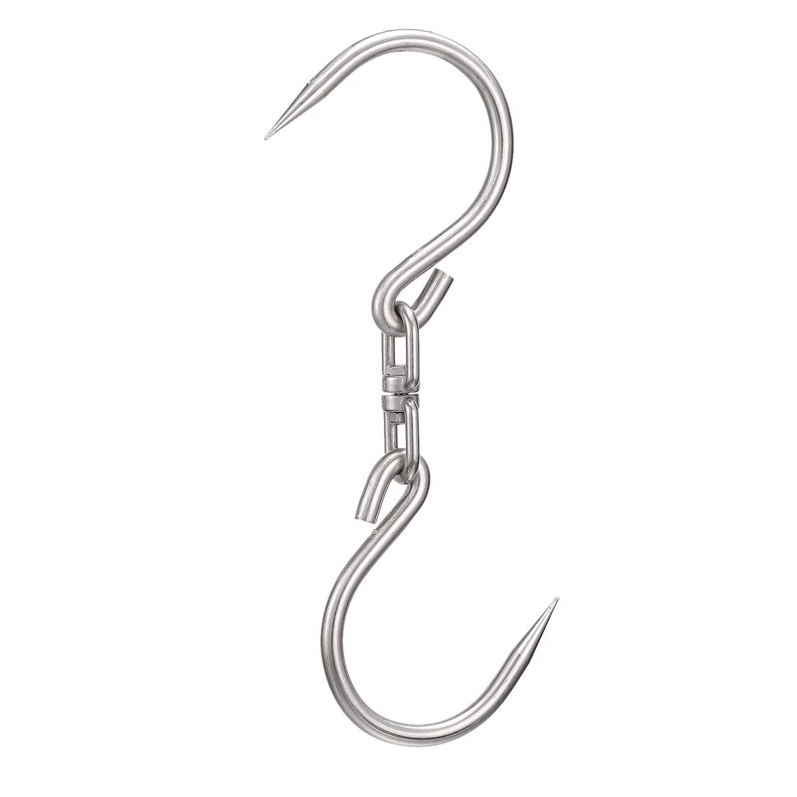 Uxcell 13.7'' Swivel Meat Hooks, 0.47'' Thickness Stainless Steel Processing Butcher Hooks