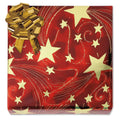 Current Golden Starlight Foil Rolled Christmas Red Paper Gift Wrap Paper, 38 Sq ft.