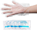 500 Pcs Disposable Clear Plastic Gloves Plastic Disposable Food Prep Gloves, Disposable Polyethylene Work Gloves for Cleaning, Cooking, Hair Coloring, Dishwashing, Food Handling