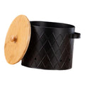 Potato Storage Tins Food Storage Container Aerating Holes Kitchen Storage Canister Vegetables Storage Bin for Farmhouse Decor Black Large