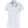 Women's Antigua  White Miami Heat Brushed Metallic Compass Polo