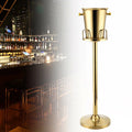 TFCFL 5L Gold Champagne Bucket Wine Cooler Ice Stainless Steel For Bar Floor Standing