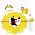 Big Dot of Happiness Grand Slam - Fastpitch Softball - Birthday Party & Baby Shower Paper Charger & Table Decorations Chargerific Kit Setting for 8