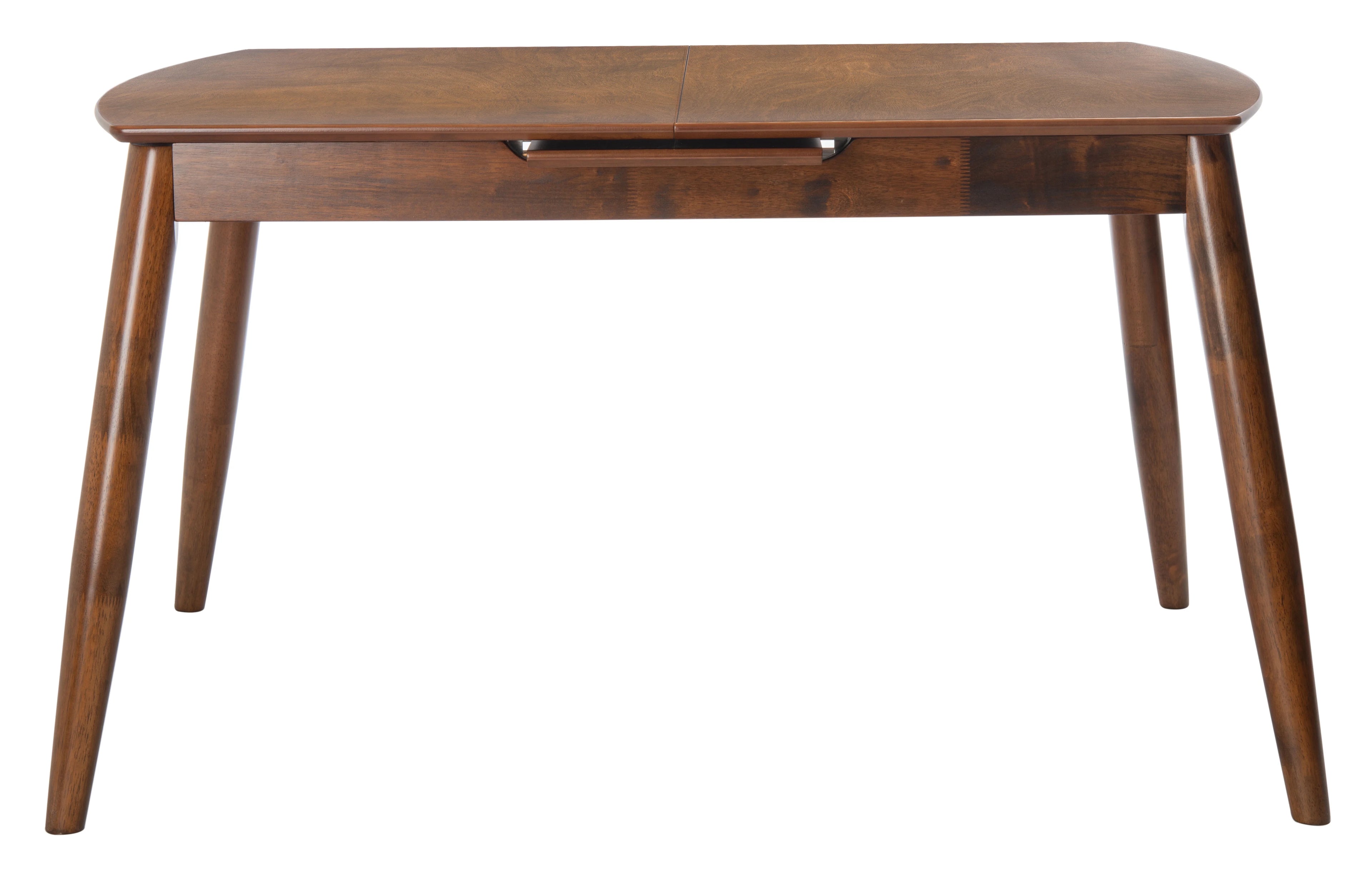 SAFAVIEH Kyoga Auto Mechanism Extension Dining Table, Walnut (63 in. W x 35 in. D x 29 in. H/51.18 in. W x 35 in. D x 29 in. H)