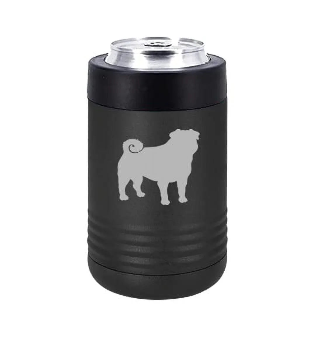 Can and Bottle Cooler Insulator Stainless Steel Double Wall Vacuum Insulated Beverage Drink Holder Pug