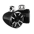Wet Sounds REV 10 HD 10 Horn Loaded Compression Driver Tower Speakers with XS Grills & Stainless Swivel Clamps, 300 Watts RMS, Black, Pair